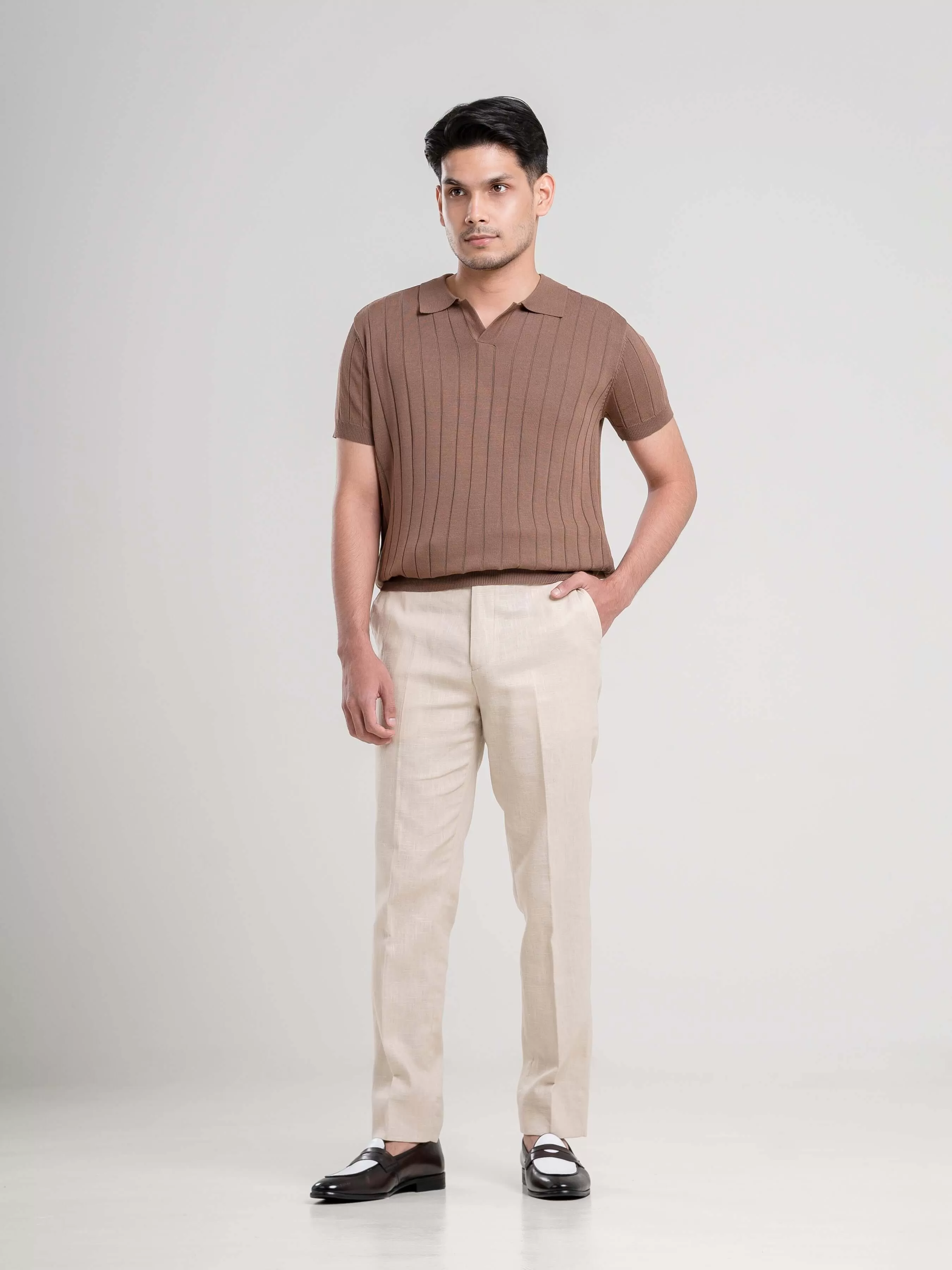 Dylan Knit Tee - Cappuccino