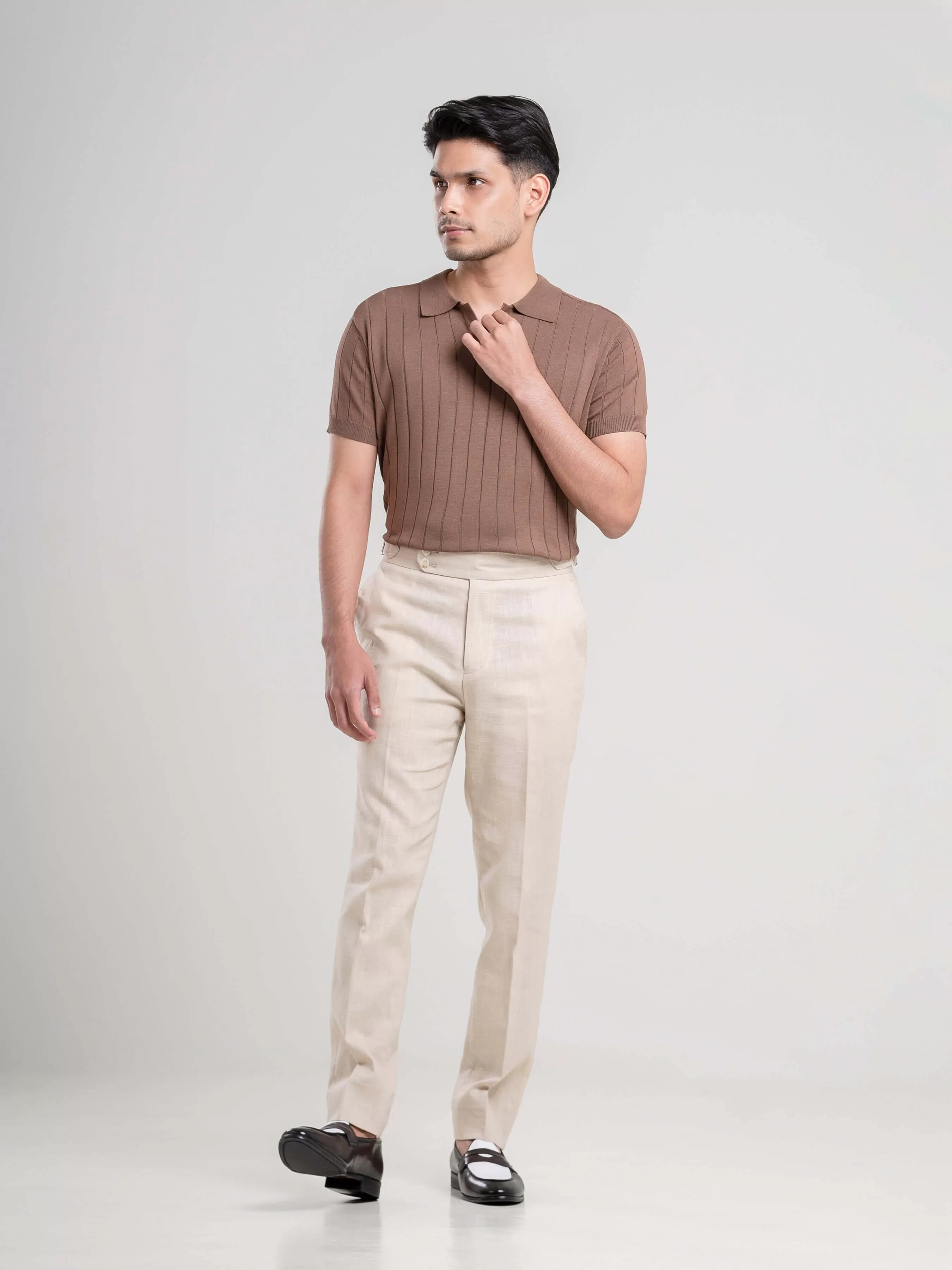 Dylan Knit Tee - Cappuccino