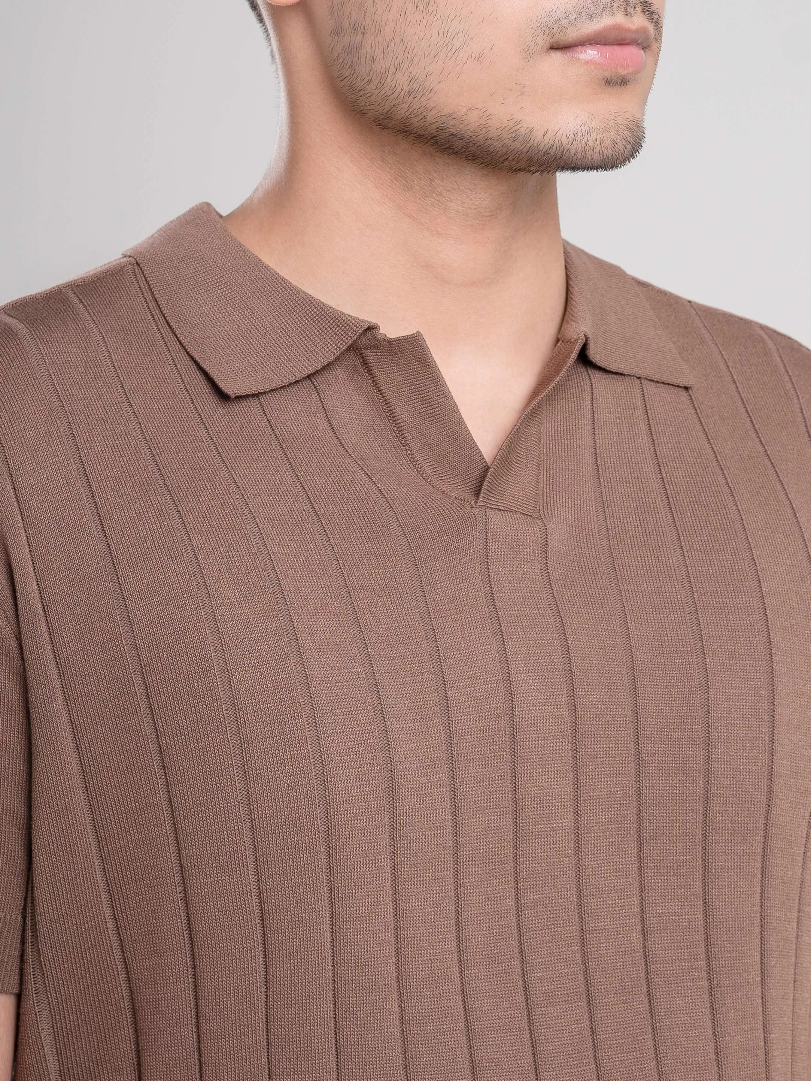 Dylan Knit Tee - Cappuccino