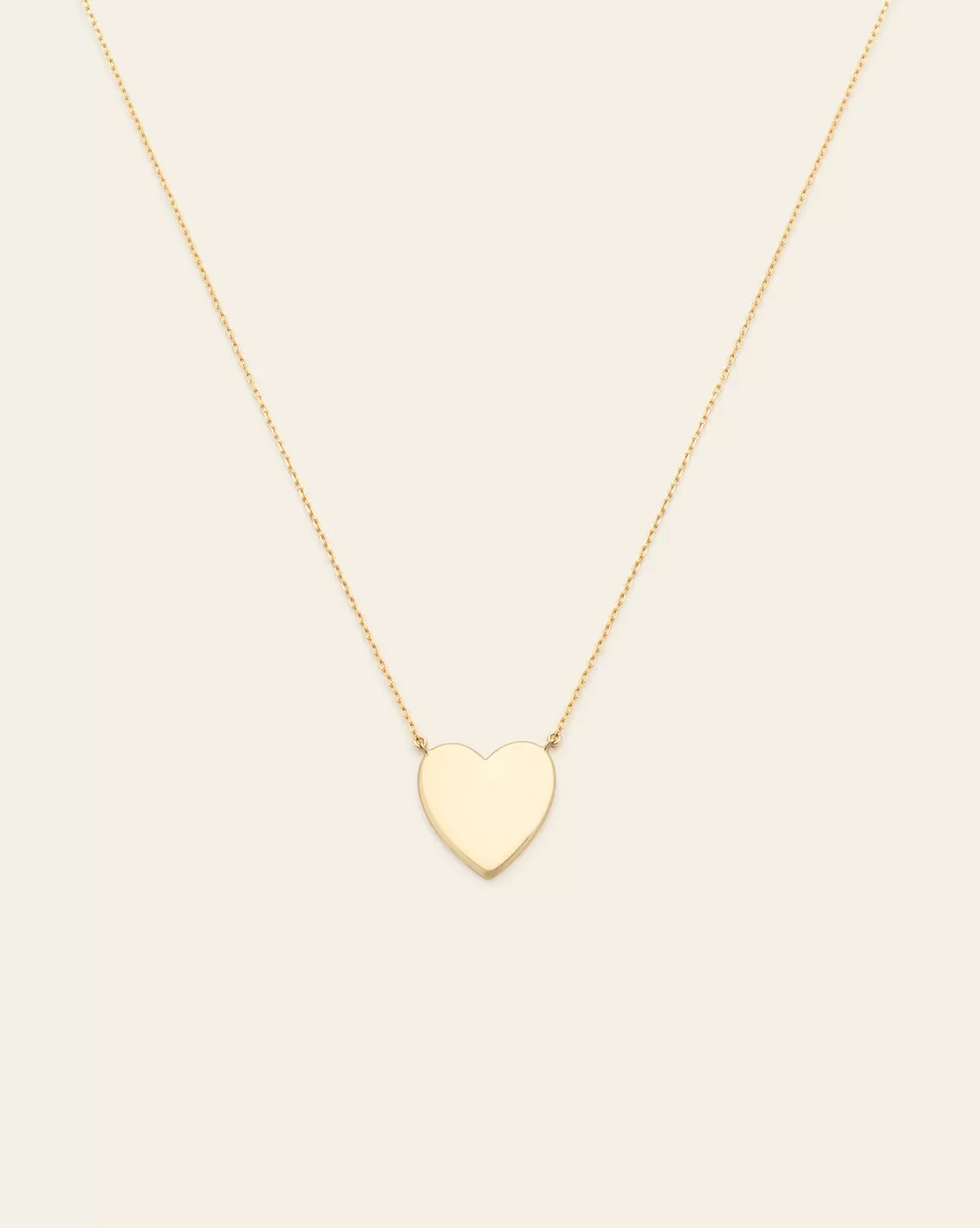 Engravable Heart Necklace - Gold Vermeil