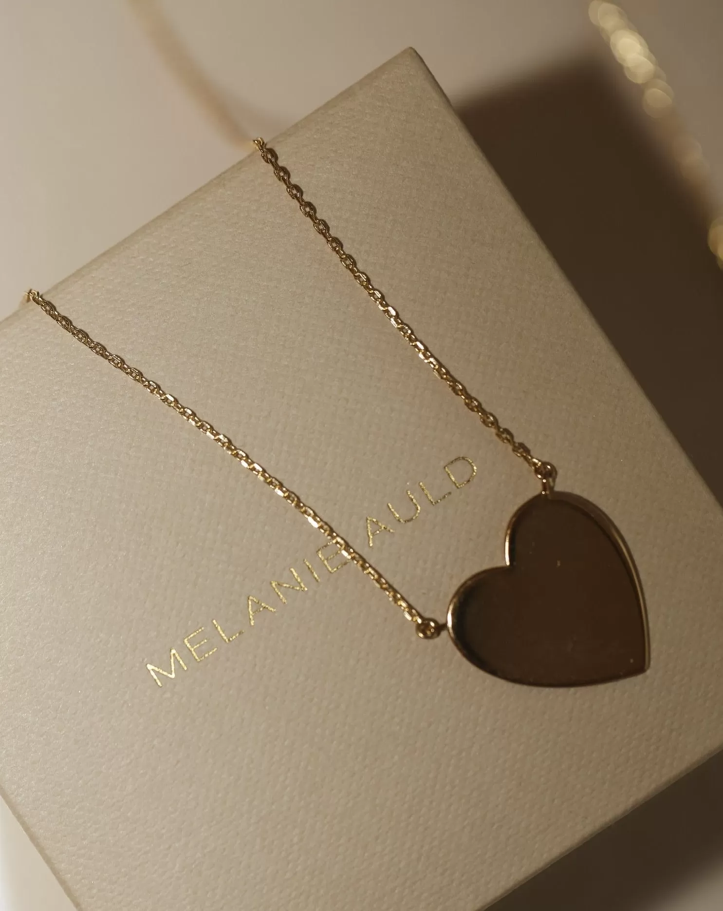 Engravable Heart Necklace - Gold Vermeil