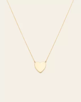 Engravable Heart Necklace - Gold Vermeil