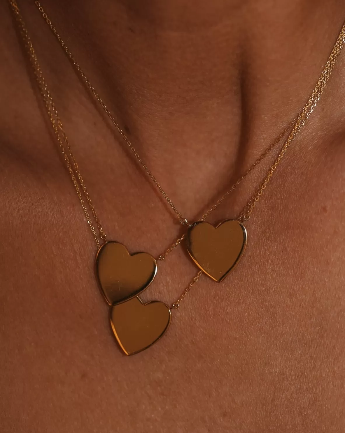 Engravable Heart Necklace - Gold Vermeil