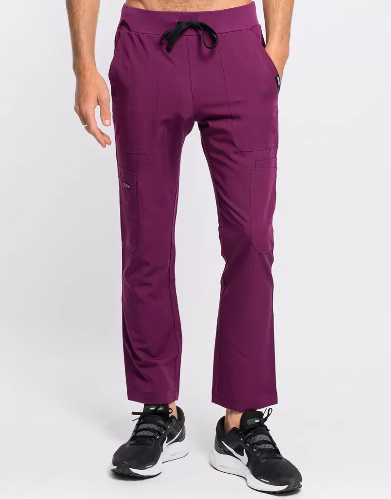 Essential Multi-Pocket Scrub Pants - Purple