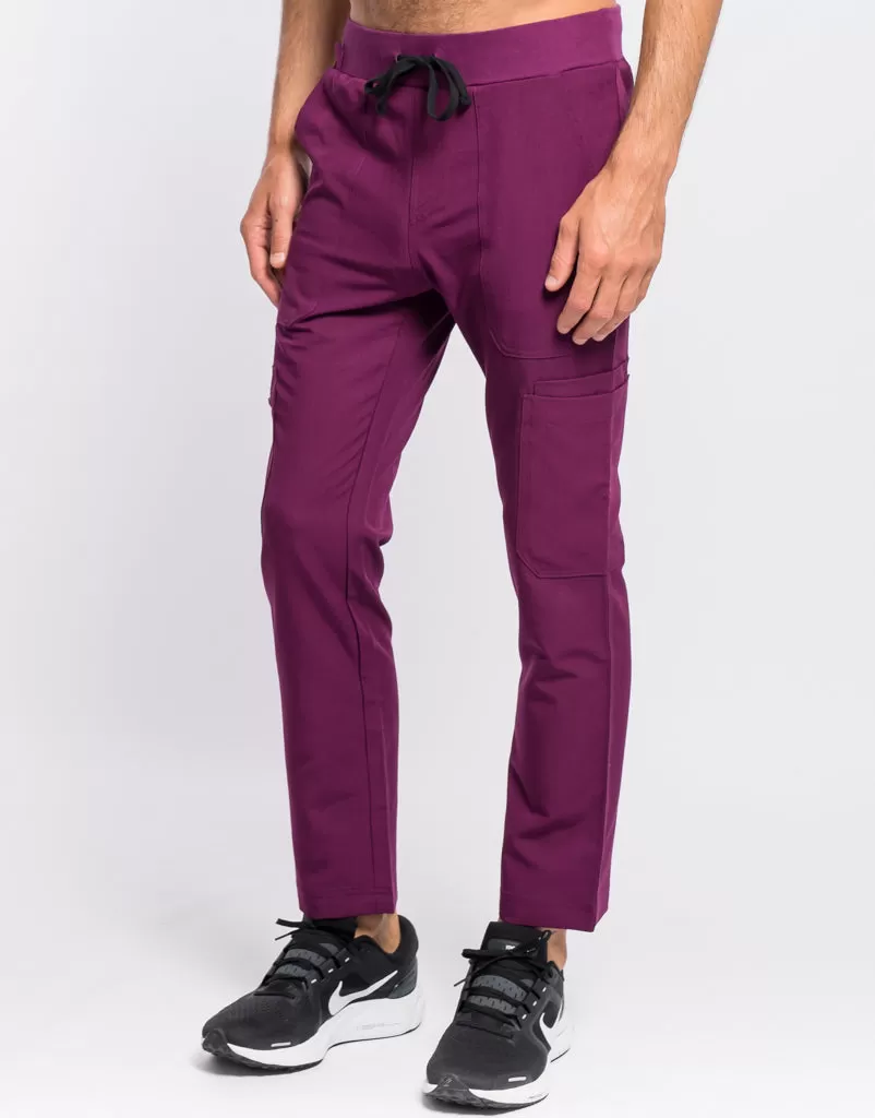 Essential Multi-Pocket Scrub Pants - Purple