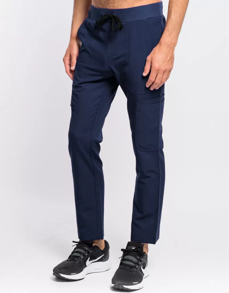 Essential Multi-Pocket Scrub Pants - True Navy