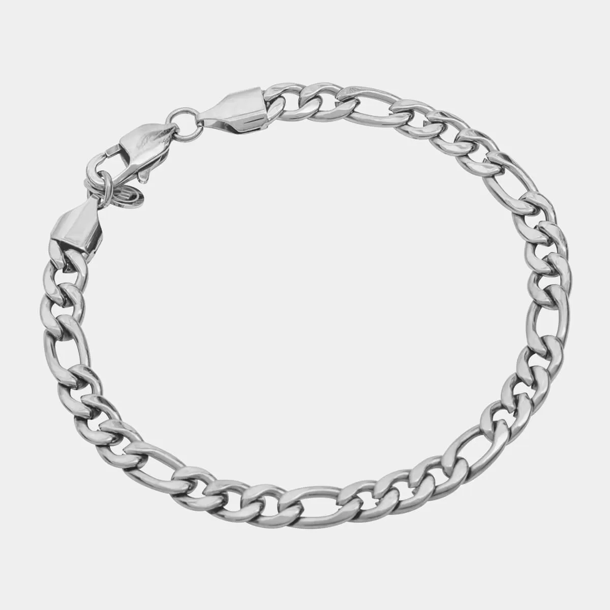 Figaro Bracelet - White Gold