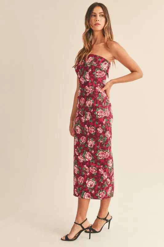 Floral Bodycon Tube Dress