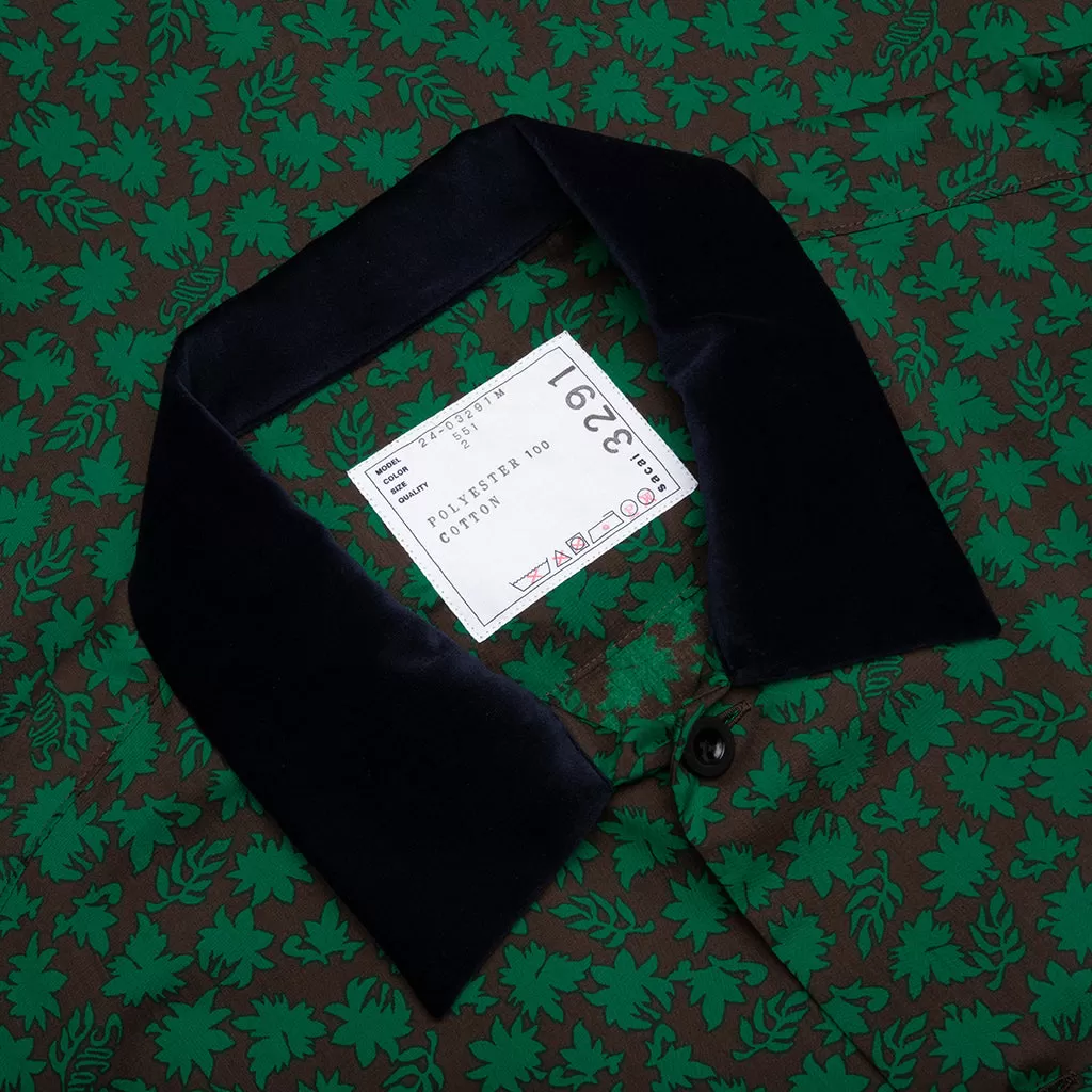 Floral Print Shirt - Green