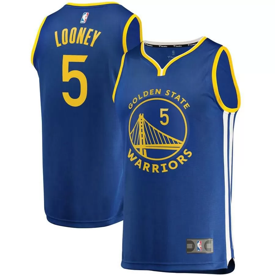 Golden State Warriors Kevon Looney Fanatics Branded Replica Fast Break Player Team Icon Jersey Kids - Blue | Ireland H9517C2