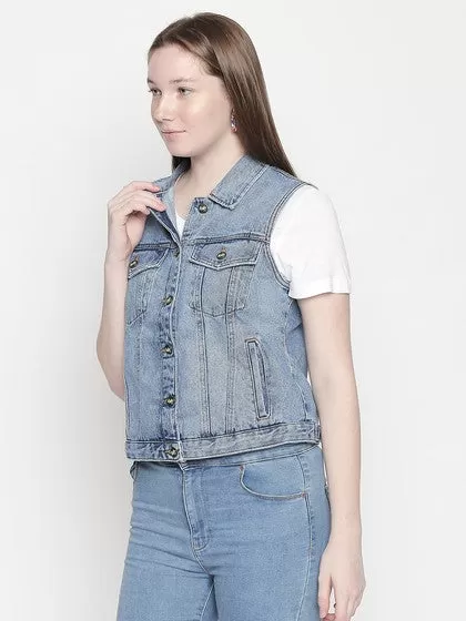 Hamburg Light Blue Denim Vest Jacket