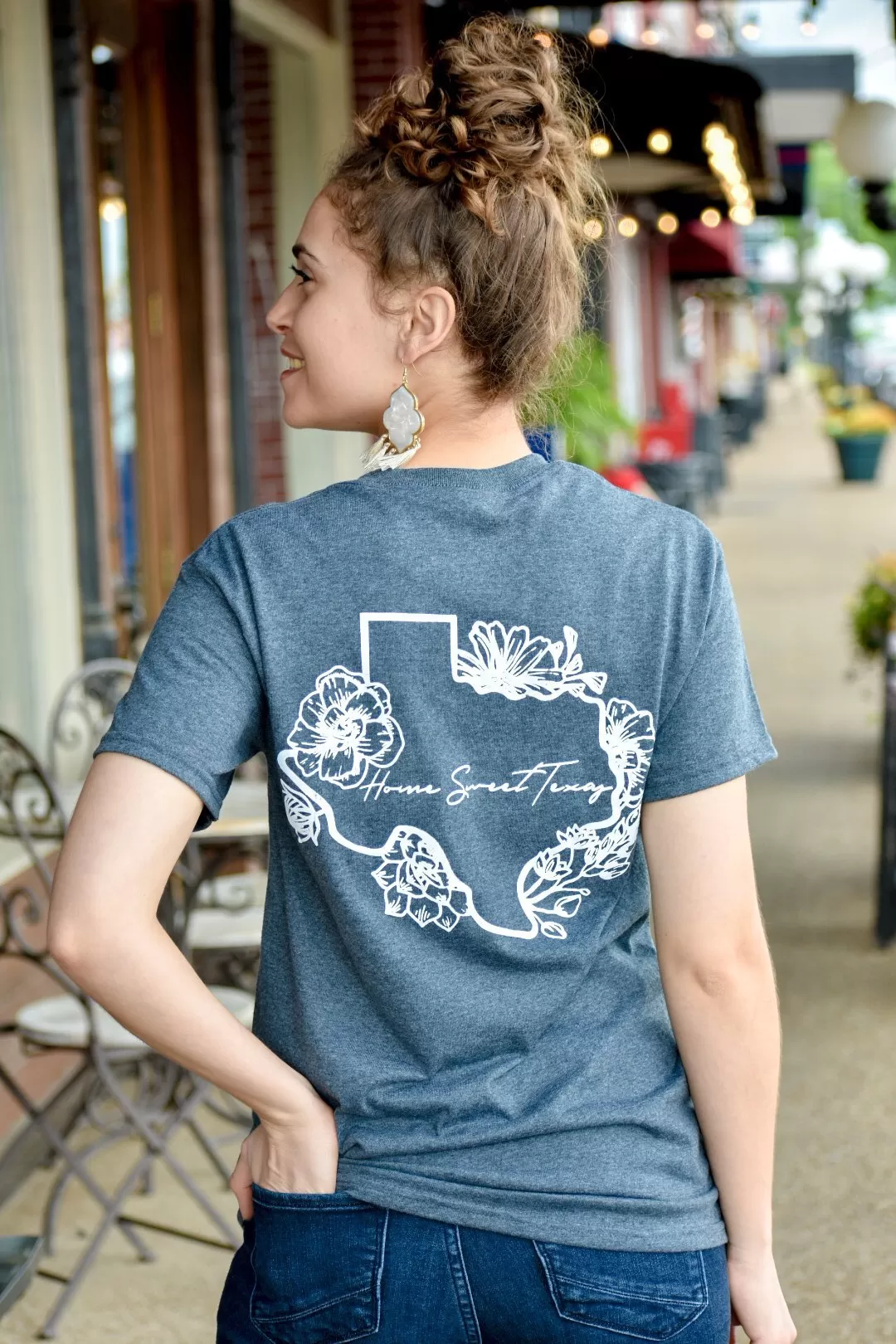 Home Sweet Texas Tee - Charcoal