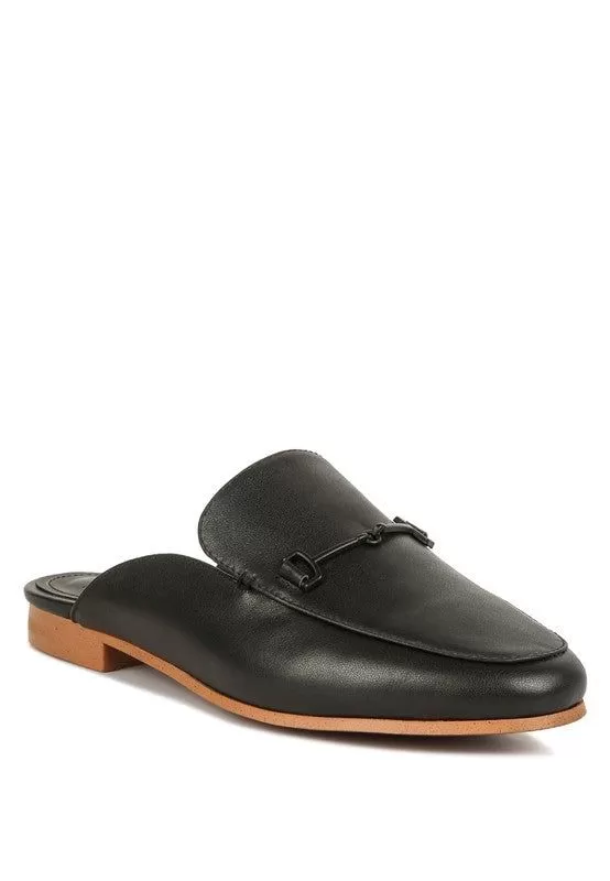 Horsebit Leather Mules