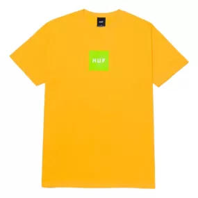 HUF ESSENTIALS BOX LOGO S/S TEE-LEMON YELLOW