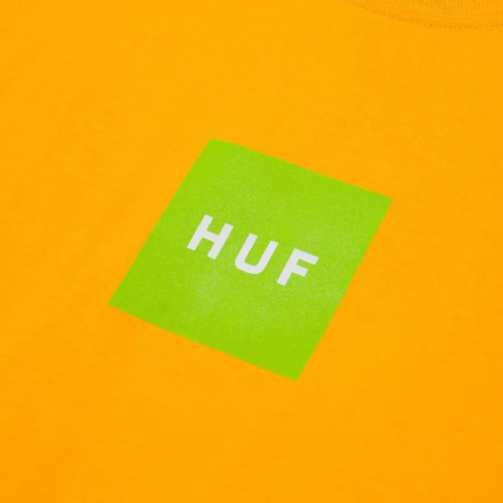 HUF ESSENTIALS BOX LOGO S/S TEE-LEMON YELLOW