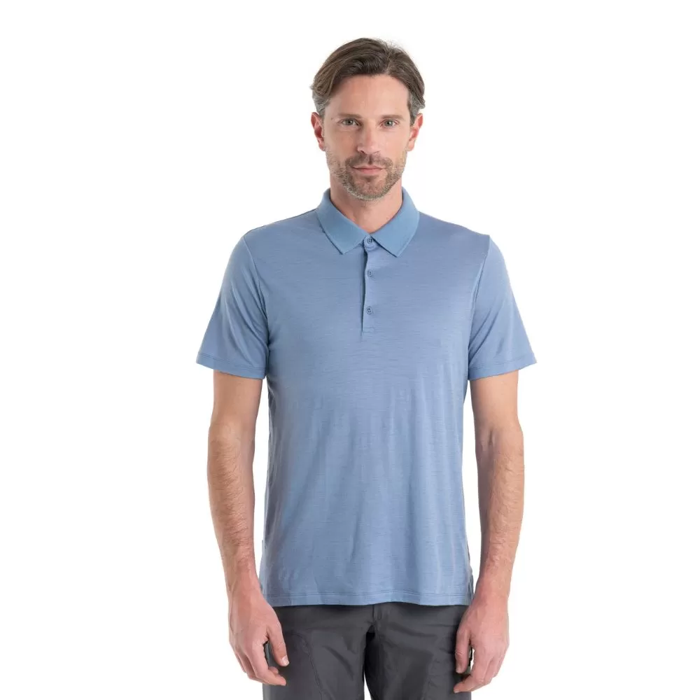 icebreaker Merino T-Shirt Men's 150 Tech Lite Short Sleeve Polo - Kyanite