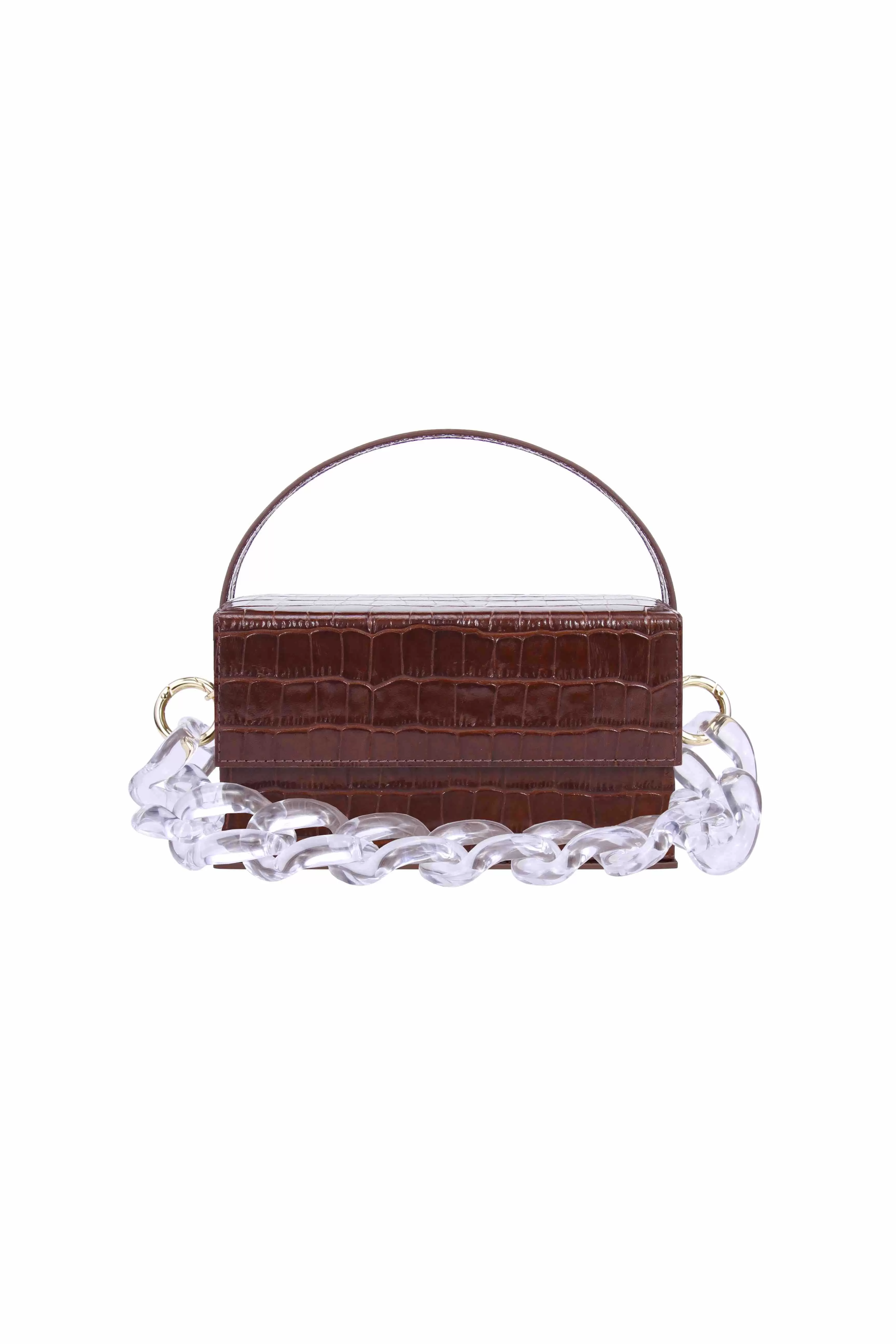 IDA Brown Croc (Small) with Chain