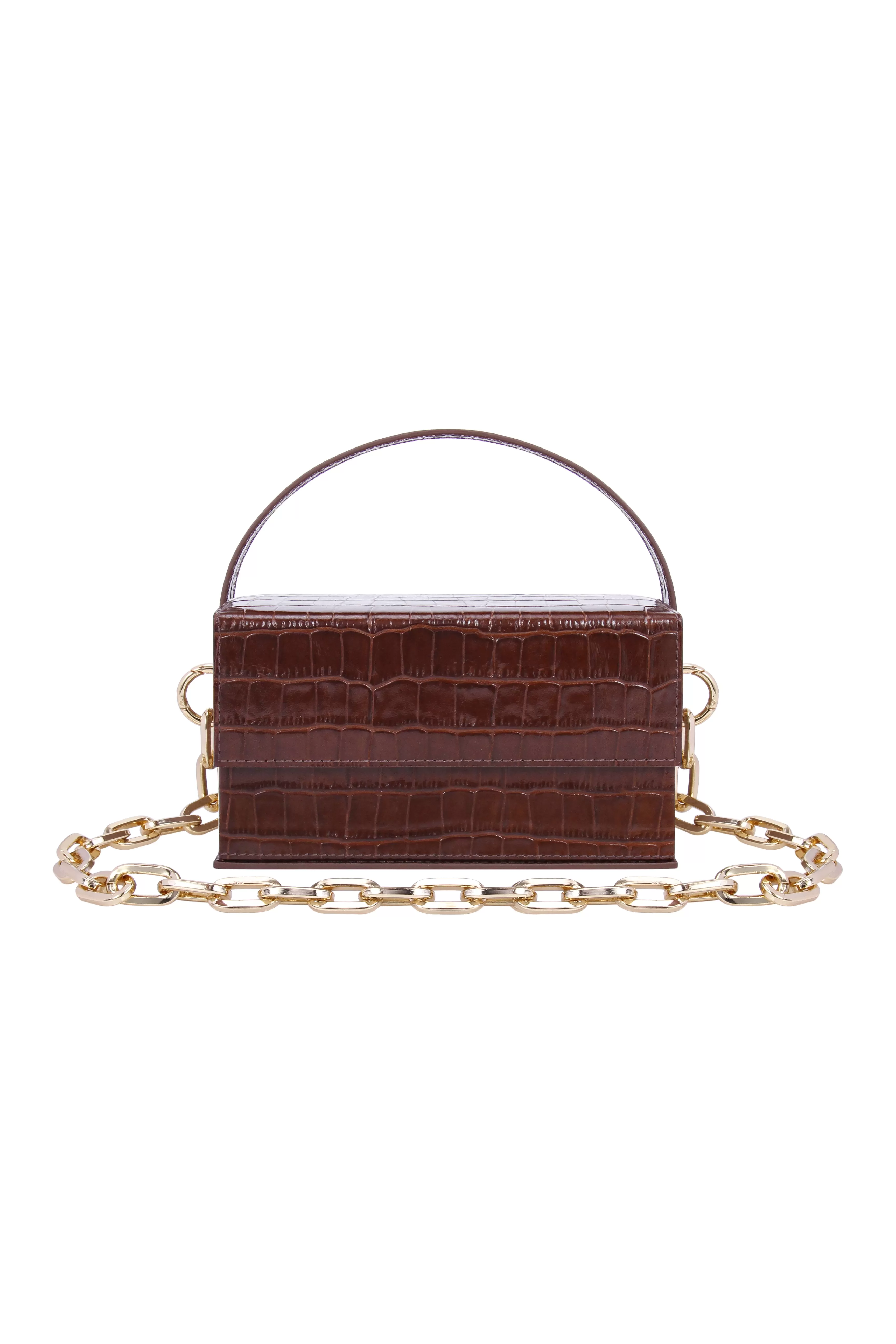 IDA Brown Croc (Small) with Chain