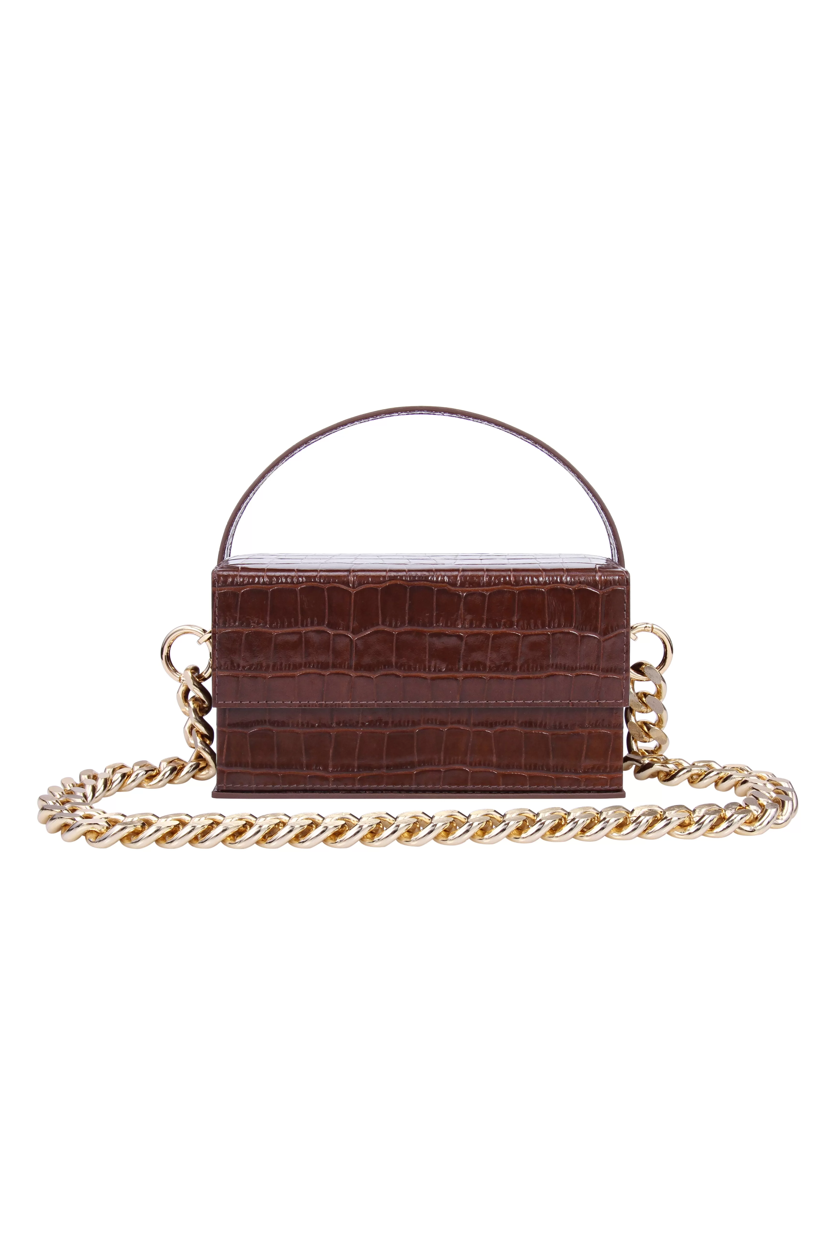 IDA Brown Croc (Small) with Chain