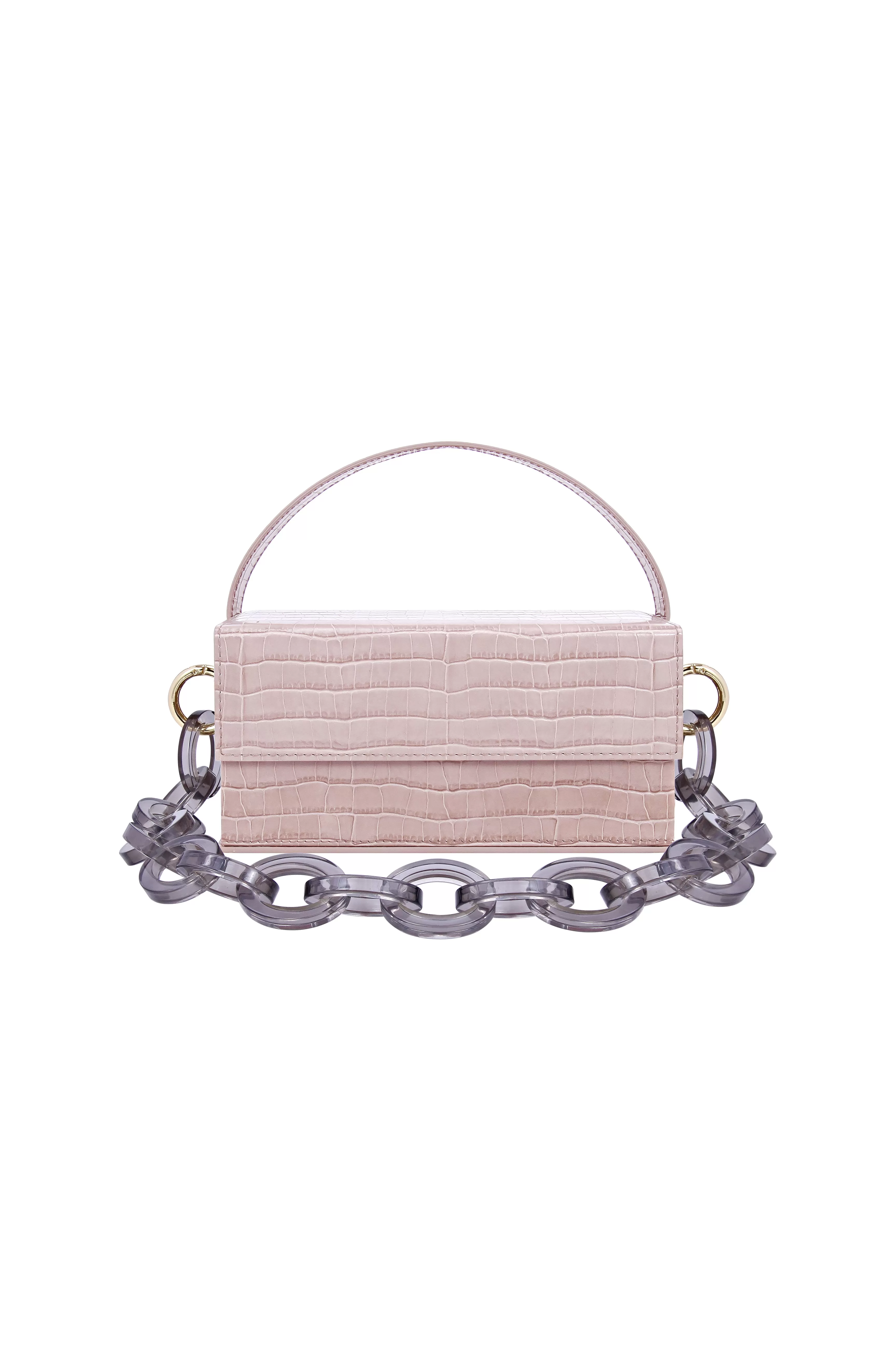 IDA Taupe Croc (Small) with Chain