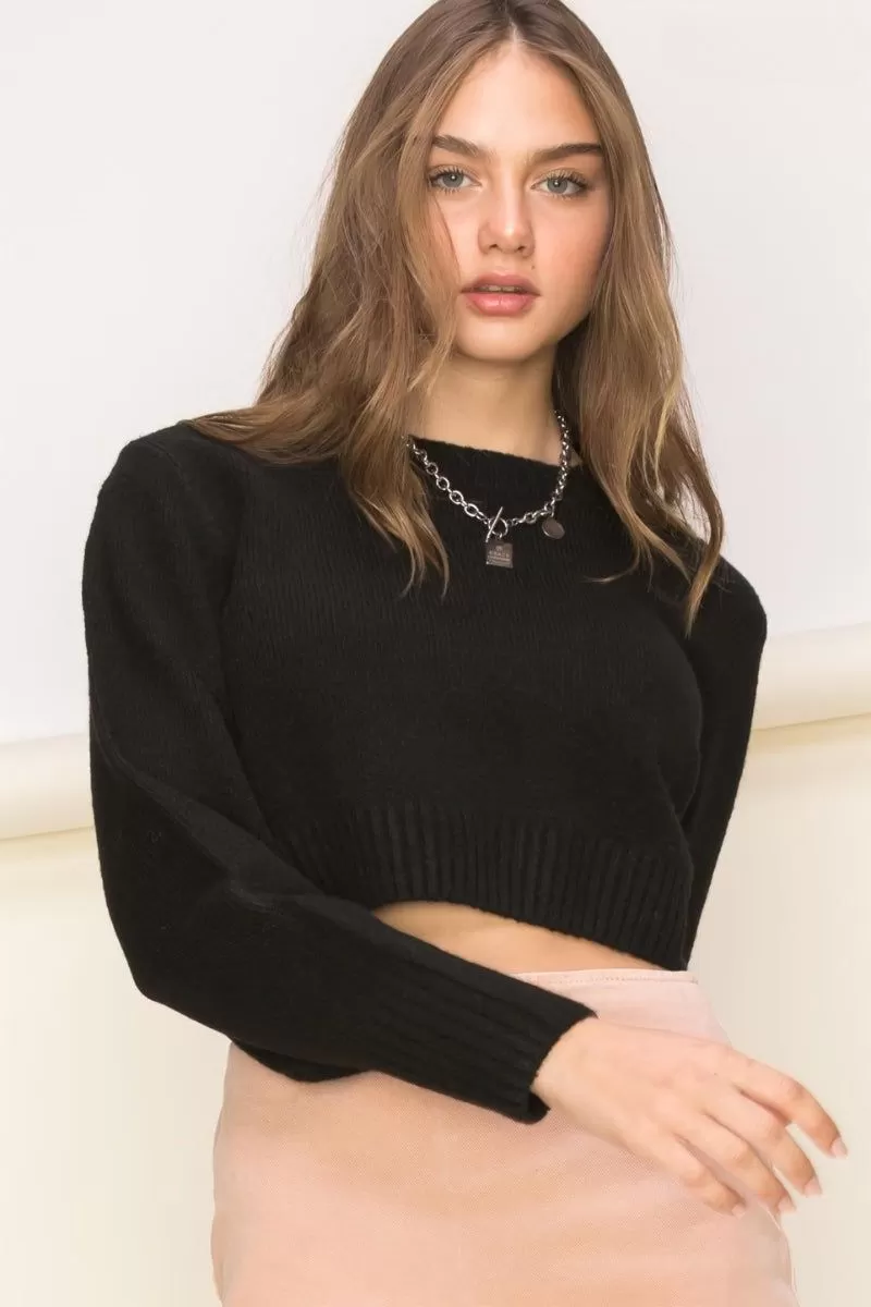 Juniors' Cropped Sweater