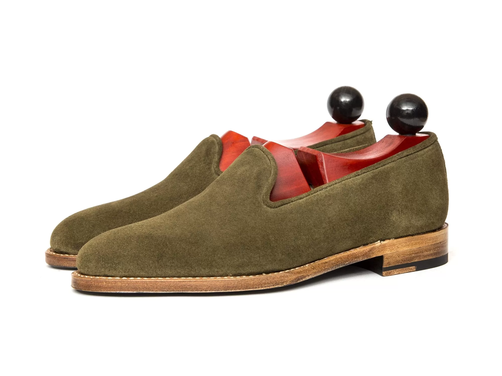 Laurelhurst II - MTO - Olive Suede - TMG Last - Natural Single Leather Sole