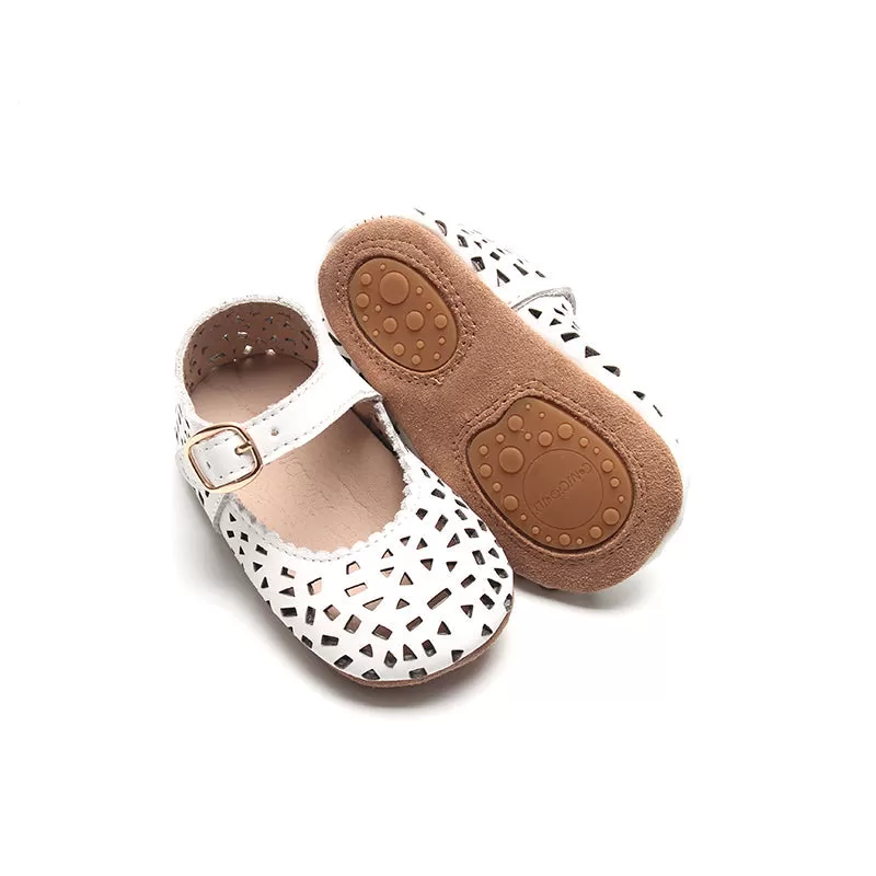 Leather Boho Mary Janes Cotton