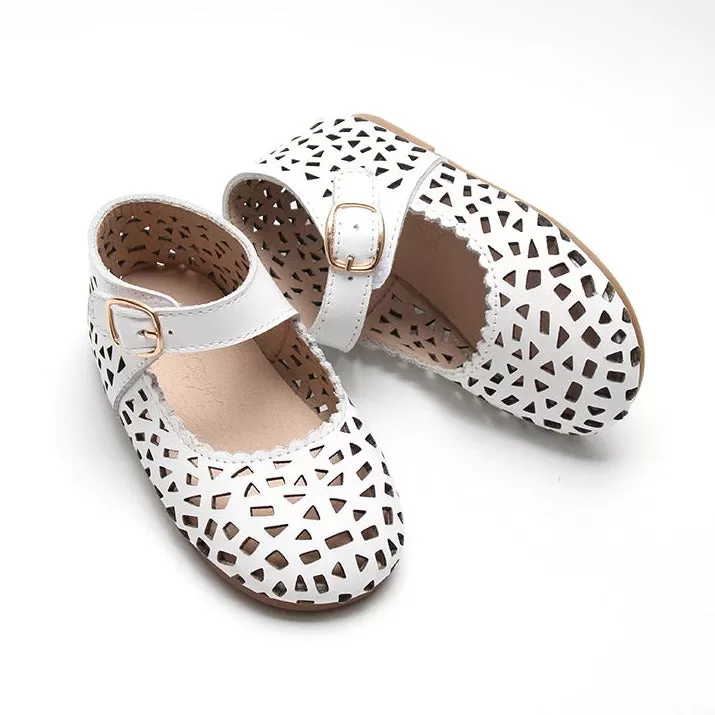 Leather Boho Mary Janes Cotton