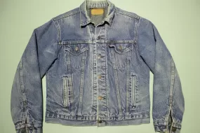 Levis 71506-0316 Vintage 80s 2 Side Pocket Blanket Lined Denim Jean Trucker Jacket