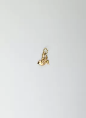 Little bird charm 14k gold