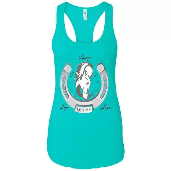 Live Laugh Love Ride Racerback Tank Top For Women