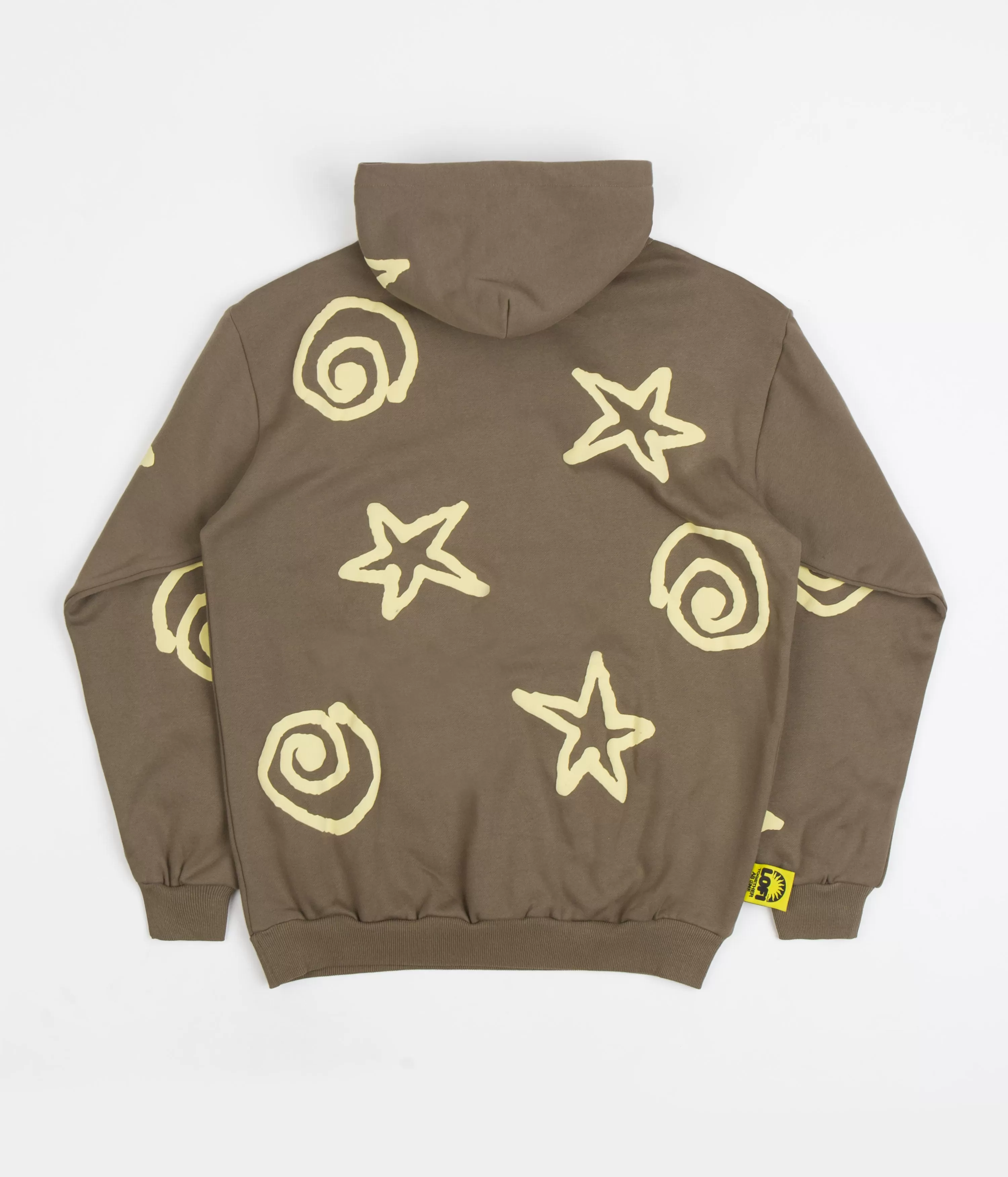 Lo-Fi All Over Shapes Hoodie - Washed Brown