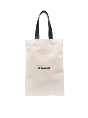 logo-print cotton tote bag