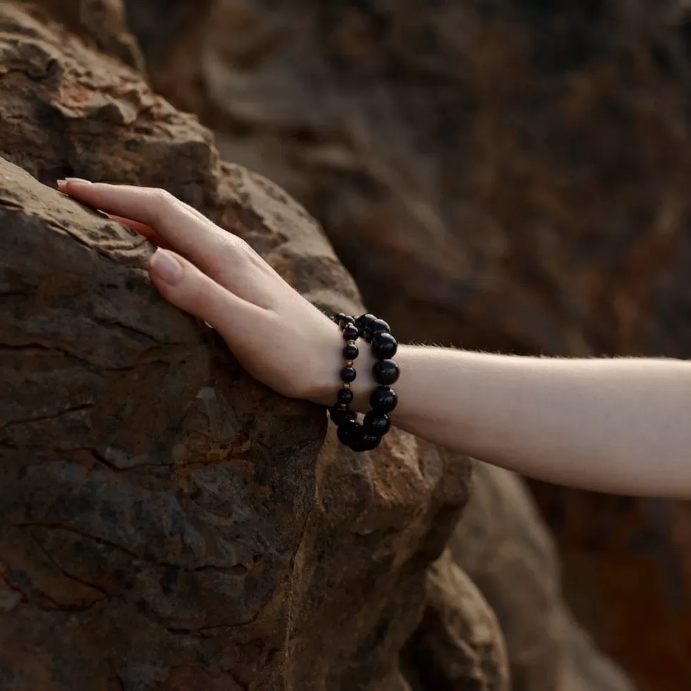 Luna / Bracelet / Black Onyx   Gold