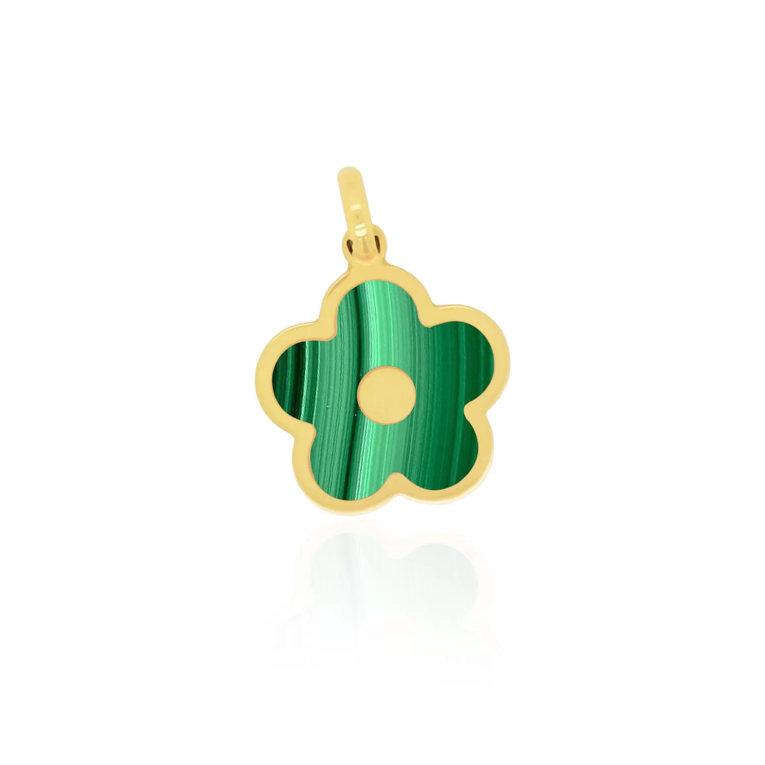 Malachite Cherry Blossom Charm