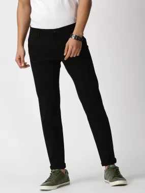 MEN'S BLACK SOLID JASON FIT TROUSER