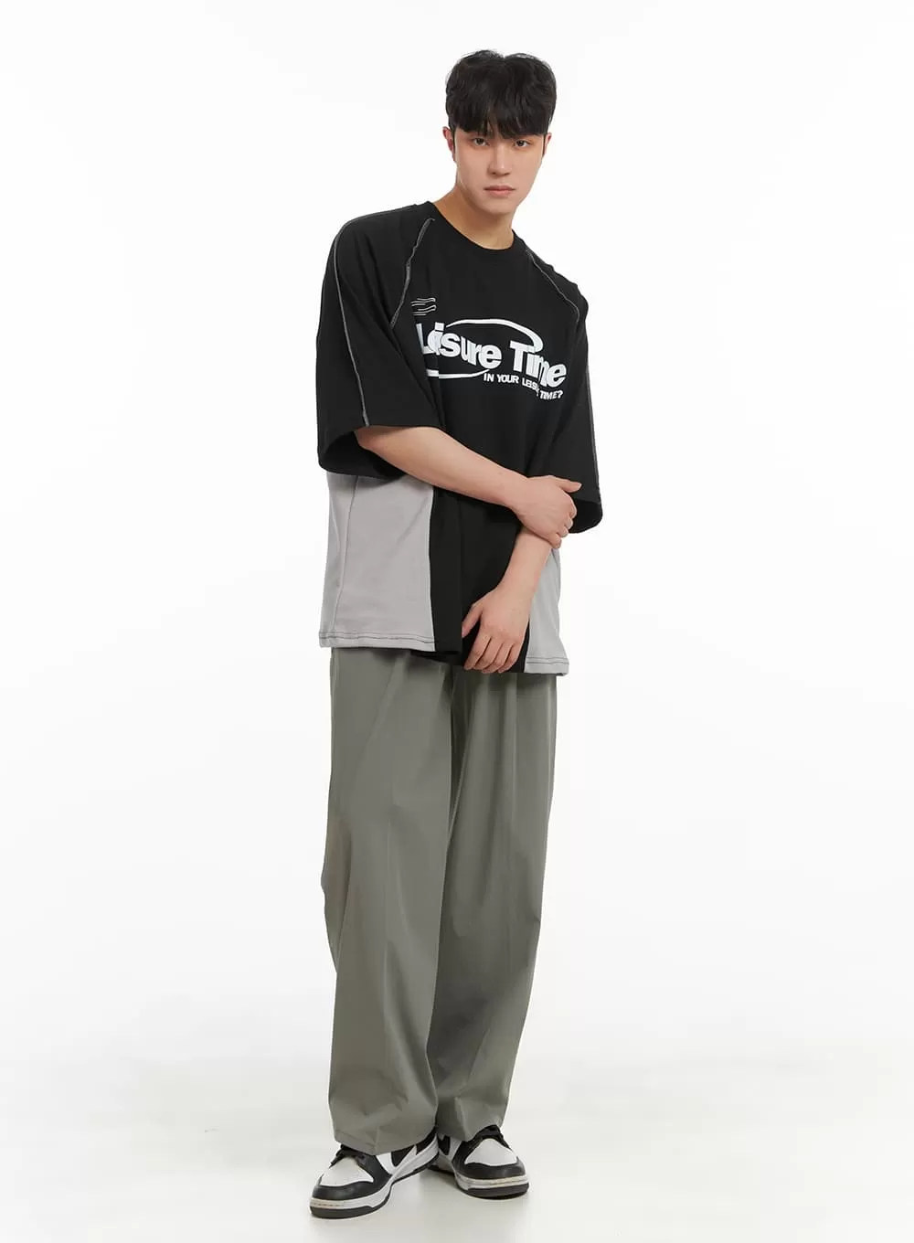 Men's Straight Fit Nylon Trousers IA402