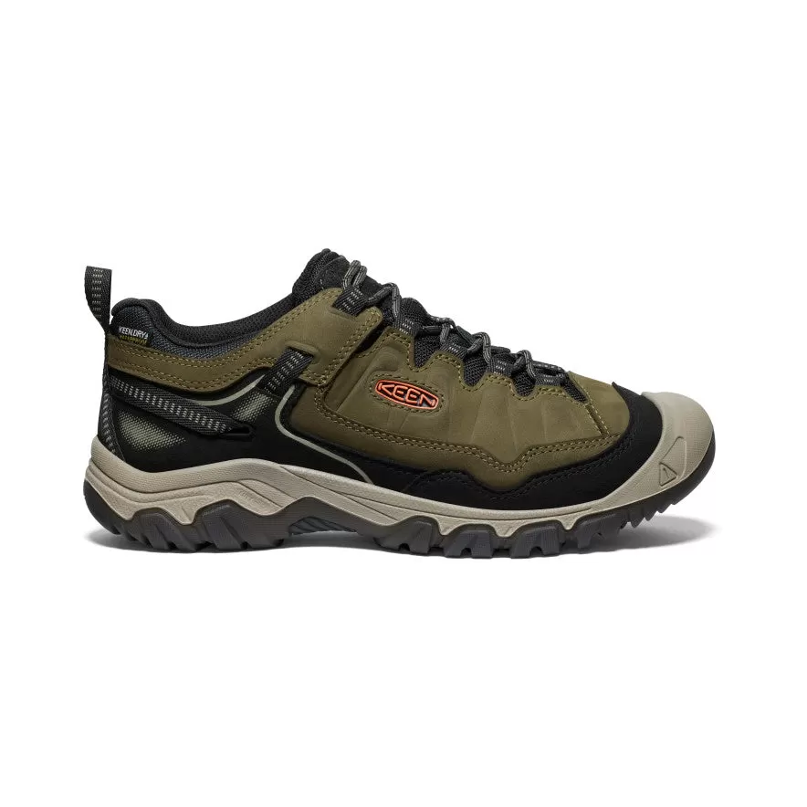 Men's Targhee IV Wide Waterproof Hiking Shoe  |  Dark Olive/Gold Flame