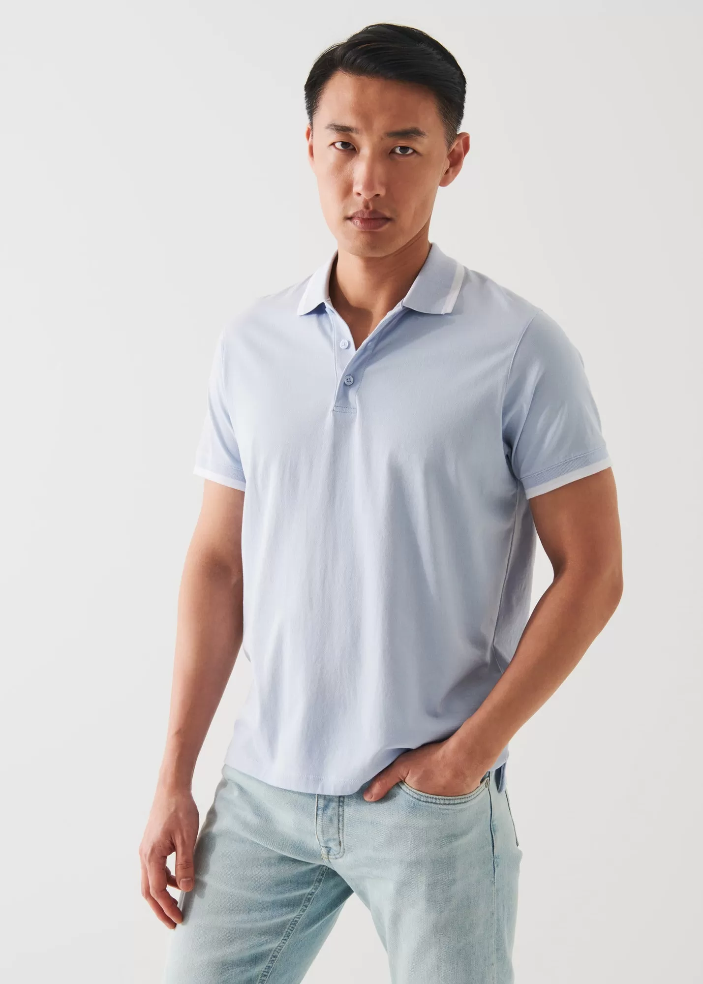 MERCERIZED PIMA COTTON TIPPED POLO