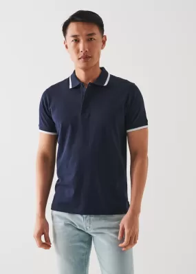 MERCERIZED PIMA COTTON TIPPED POLO