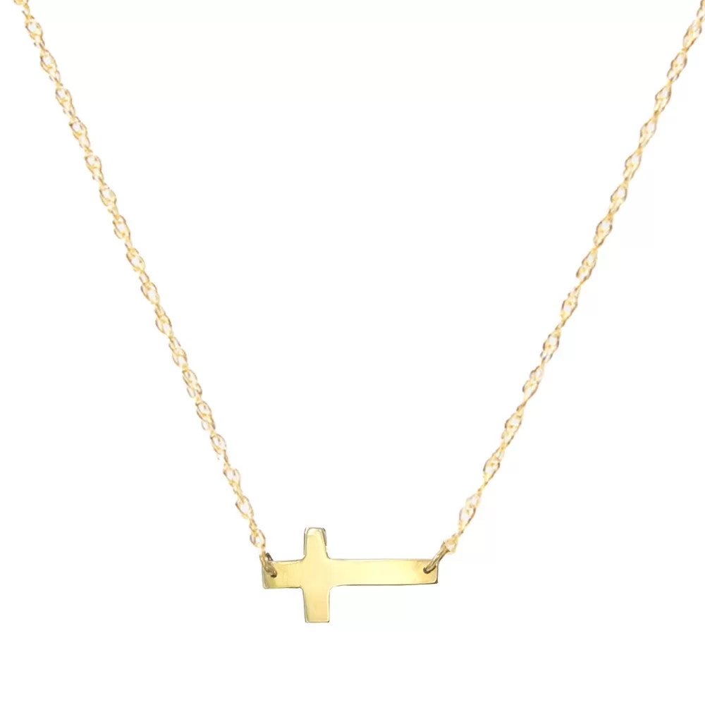 Metal Cross Necklace (WS)