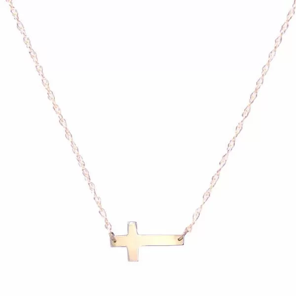 Metal Cross Necklace (WS)