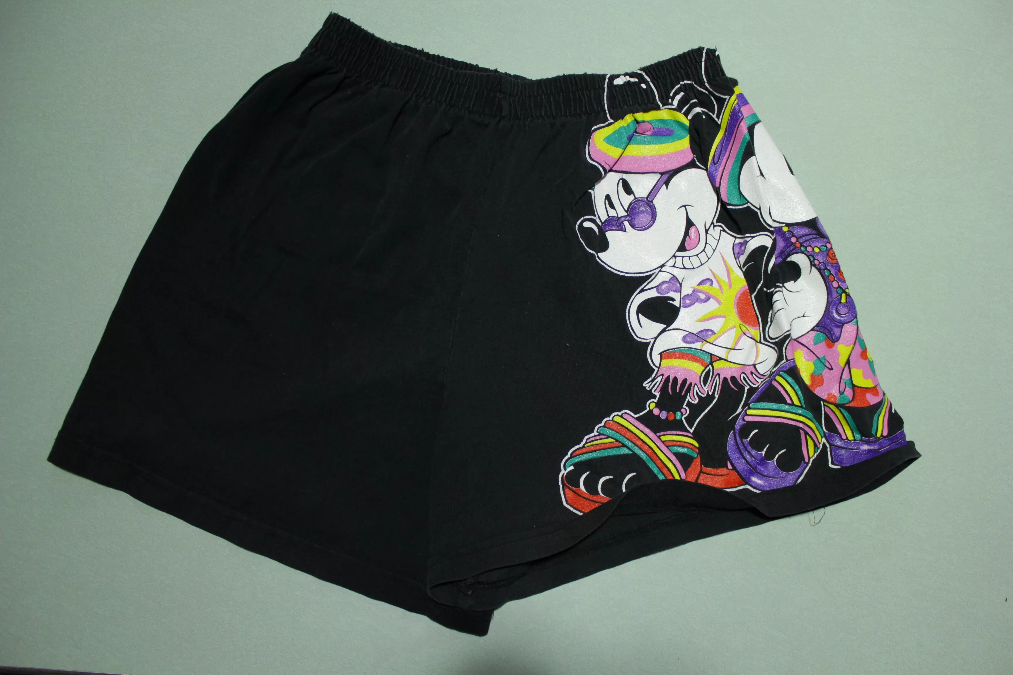 Mickey Unlimited Jerry Leigh Jamaican Rasta Vintage 90's Gym Tennis Style Shorts