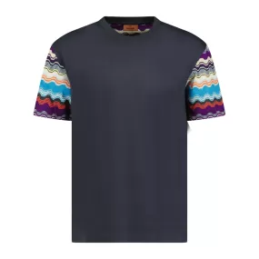 Missoni Arm Zig Zag Logo T-Shirt Midnight Blue