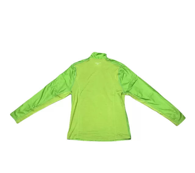 Mizuno men's technical half zip running shirt Active Hybrid Dry Ls Hz J2GC1525 33 lime green 