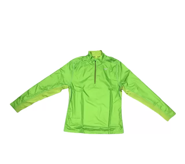 Mizuno men's technical half zip running shirt Active Hybrid Dry Ls Hz J2GC1525 33 lime green 