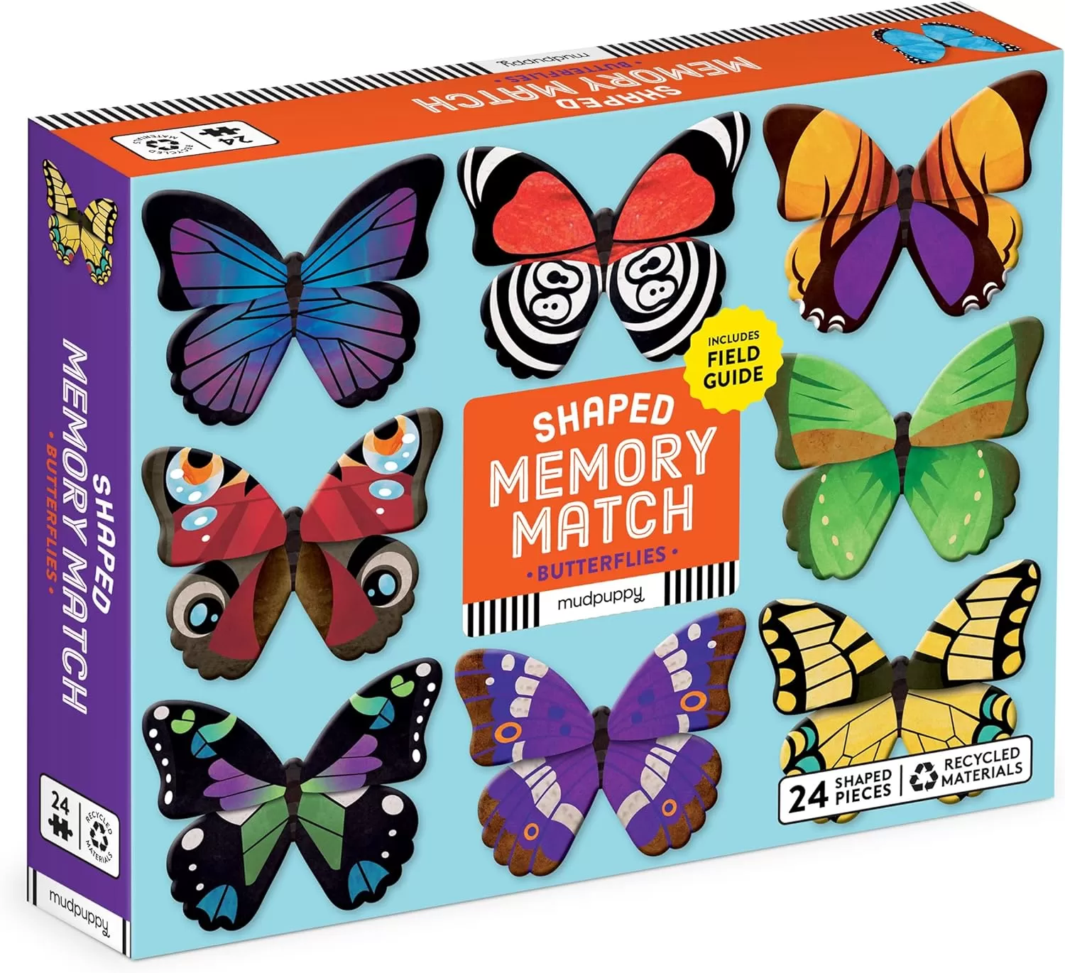 Mudpuppy Butterflies Shaped Memory Match Game