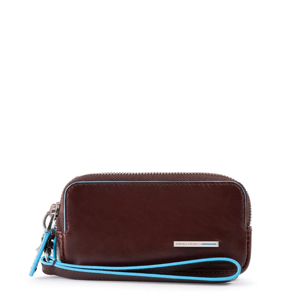 Necessaire Uomo PIQUADRO linea Blue Square in Pelle Mogano Misura Mini