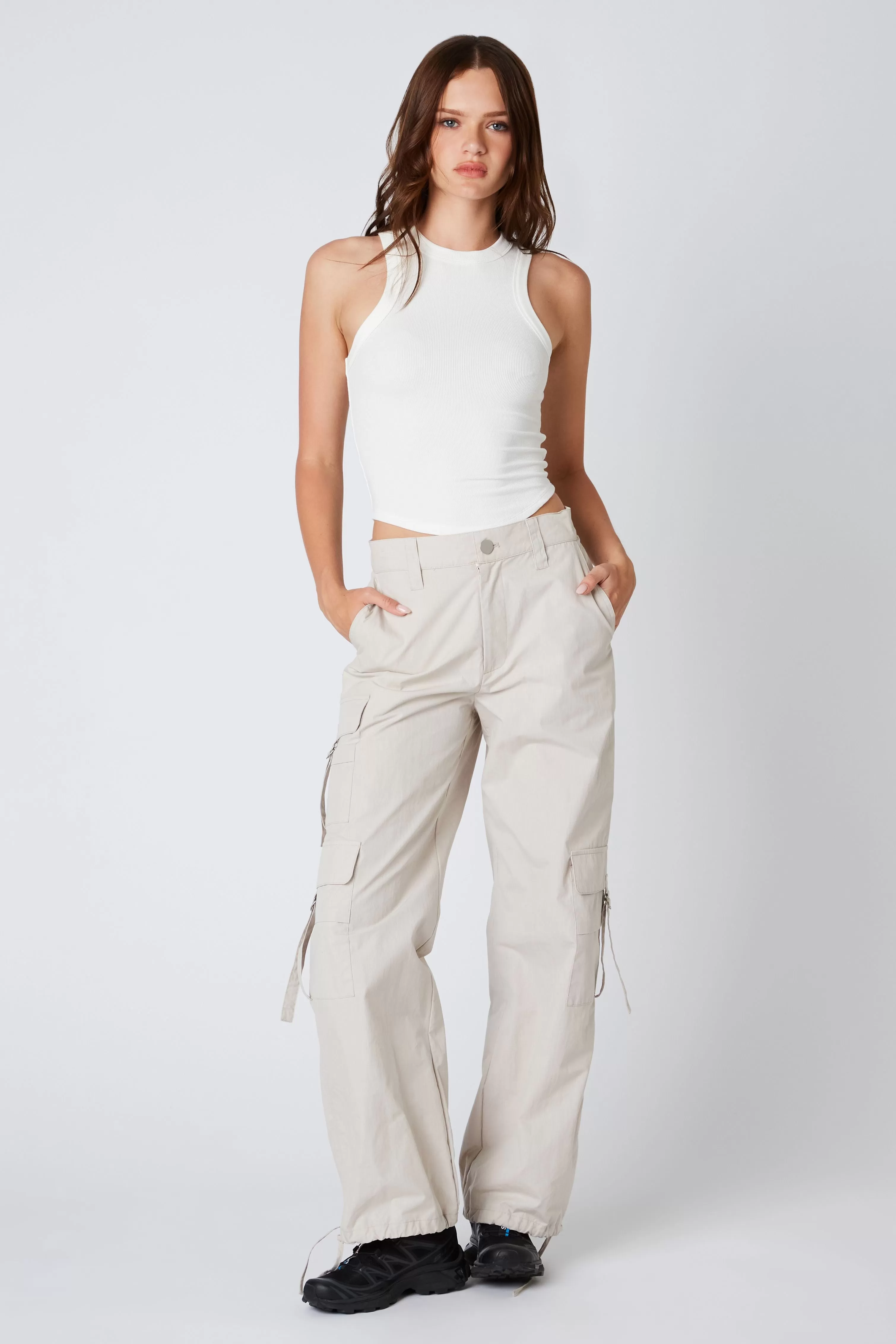 Nylon Cargo Pants