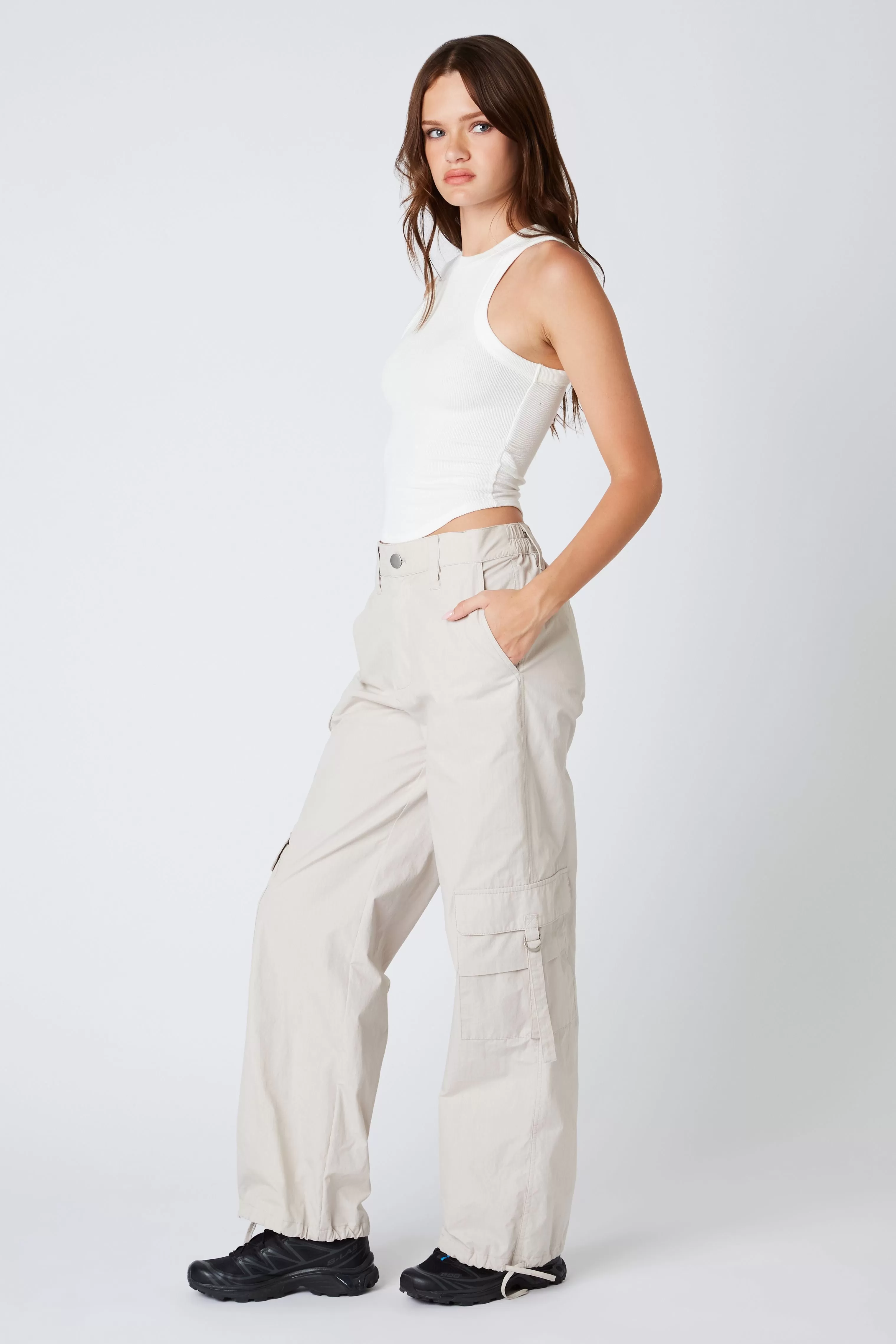 Nylon Cargo Pants